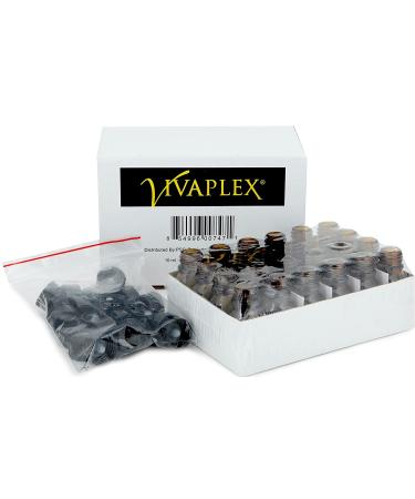 Vivaplex 24 Amber 10ml Glass Bottles with Lids - 1/3 oz Set - Buy Online on GoSupps.com