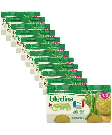 Bl dina - My 1st Baby Food Jar - Green Bean Puree - 70% French ingredients - From 4 to 6 months - 24 jars of 130g