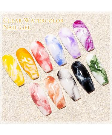 Clear Blooming Gel - Gel Nail Polish for Nail Designs - Spreading Colorful Magical Effects Watercolor Marble Nail Gel - UV Gel for DIY Flower Animal Natural Stone DIY Nail Art - Buy Online on GoSupps.com