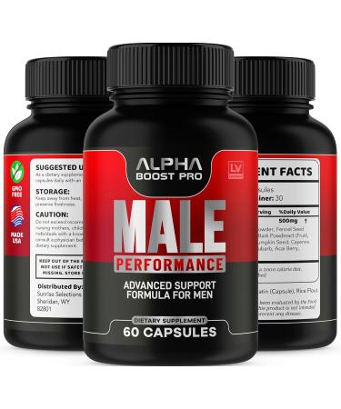 (5 Pack) Alpha Boost Pro Capsules Alpha Boost Pro Official Advanced Formula AlphaBoost Pro All Natural Pills Alfa Boost Pro for Overall Health Alpha Boost Pro Reviews 300 Capsules for 5 Months - Buy Online on GoSupps.com