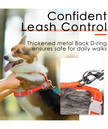 Thinkpet No-Pull Dog Harness & Leash Set Breathable Adjustable Safety Harness for Small Medium & Large Dogs Padded Reflective Running Harness (Orange 1 Pack)  - Buy Online on GoSupps.com