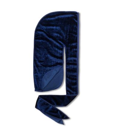 Roman-T Premium Velvet Durag for 360 Waves, Curls & Dreadlocks - Navy - Buy Online on GoSupps.com