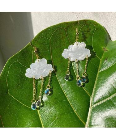 Shop Feyley Acrylic Rain Cloud Earrings | Handmade Teardrop & Cute Cloud Designs for Stylish Looks - Buy Online on GoSupps.com