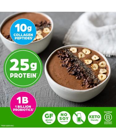 Orgain Protein Powder + Collagen Creamy Chocolate Fudge - 25g of Protein 10g Collagen Peptides Type I & III 1B CFU Probiotics Supports Hair Skin Nail Joint & Gut Health Gluten Free - 1.6lb Creamy Chocolate Fudge 1.  - Buy Online on GoSupps.com