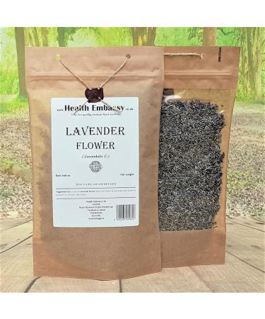 Health Embassy Lavender Flower Tea | Lavande Fleur Tisane | Lavandula L | Loose Herbal Tea (100g) - Buy Online on GoSupps.com