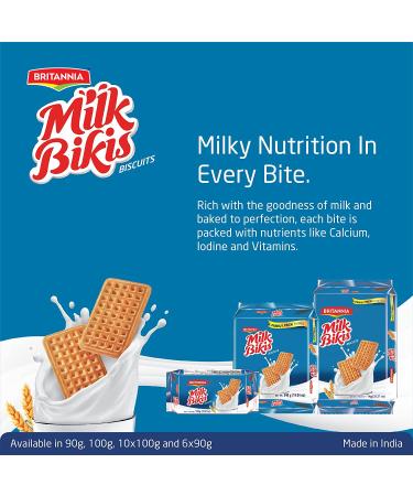 BRITANNIA Milk Bikis Biscuits 19.04oz (540g) - Cream Sandwiched Crispy Cookies - Buy Online on GoSupps.com