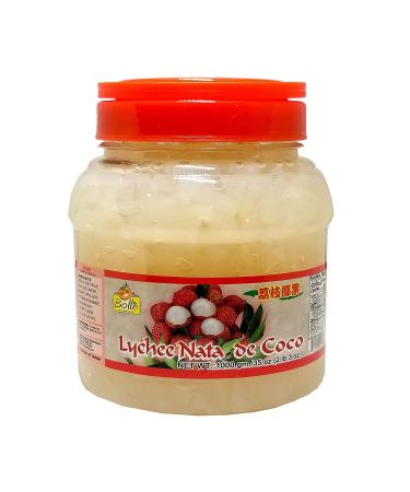 Bolle Lychee Nata De Coco Coconut Jelly Topping Boba Bubble Tea Ingredient 35oz + Magnet Set - Buy Online on GoSupps.com
