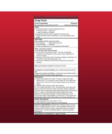 Afrin No Drip Original Nasal Mist Triple Pack, Non-Drowsy, Fast-Acting Decongestant for Nasal Congestion and Sinus Pressure Relief, Adults and Children 6 and Older, .5 fl oz (Pack of 3) - Buy Online on GoSupps.com