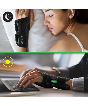 Mueller Greenline Fitted Wrist Brace - Size L/XL Left Hand - Black Wrist Support for Maximum Comfort and Stability | International Shipping Available - Buy Online on GoSupps.com