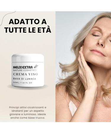 Helix Extra snail slime face cream 100% Made in Italy 50 ml snail slime acne wrinkles scars stretch marks skin spots anti-aging anti-wrinkle - Buy Online on GoSupps.com