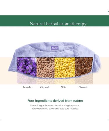 ROMFOX Microwave Heating Pad for Back Pain Relief - Lumbar, Waist, Stomach, Neck, Shoulder Heat Wrap - Moist Heat & Cold Compress Pad (Purple/Lavender Scented) - Buy Online on GoSupps.com