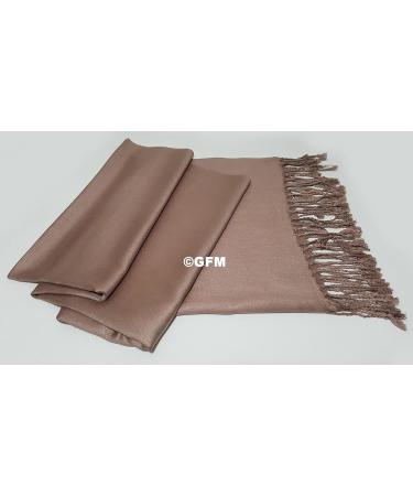 GFM Smooth Shiny Pashmina Style Scarf in Cadbury Brown - L9 - Buy Online on GoSupps.com