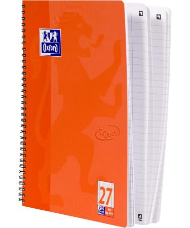 Oxford Touch A4 College Block - Ruled with Double Margin 80 Sheets Coral (Pack of 2) | International Shipping Available - Buy Online on GoSupps.com