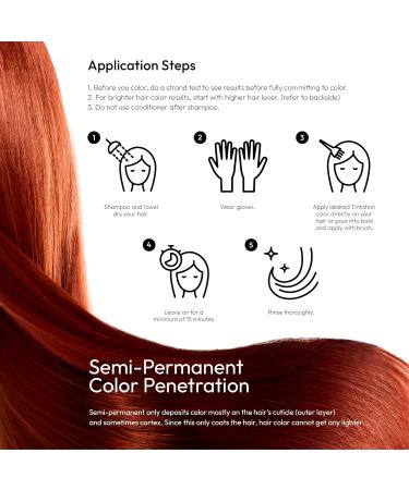 Kiss Tintation Semi-Permanent Hair Color 5 Ounce T740 Or Rose - Buy Online on GoSupps.com