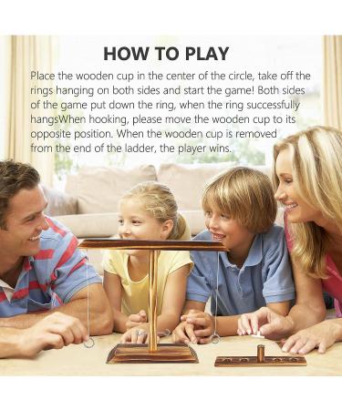 Handmade Wood Ring Toss Game Set with Shot Ladder Bundle - Fun Outdoor and Indoor Interactive Game for Adults - Buy Online on GoSupps.com