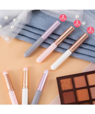 6Pcs Professional Lip Blending Brushes Set - Round Head Smudge Applicators for Lipstick Gloss & Concealer | Perfect for Flawless Makeup Application - Buy Online on GoSupps.com