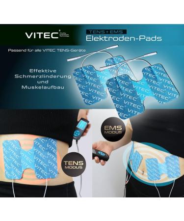 VITEC 2 Adhesive Electrode Patches for TENS & EMS - 13x9 cm Trainer Pads - International Shipping Available - Buy Online on GoSupps.com