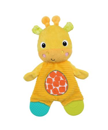 Bright Starts Snuggle Teethe Plush Teething Baby Toy - Giraffe  Crinkle Fabric  Ages 0 Months