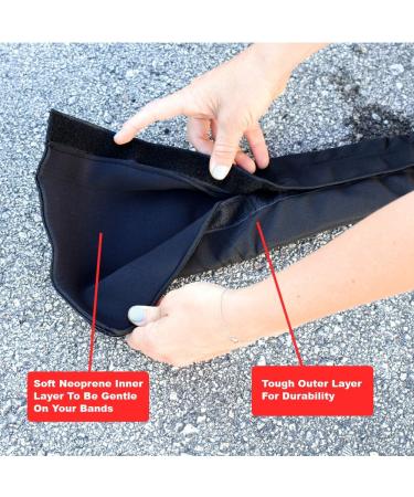 Bodylastics Band Barrier for Resistance Fitness Bands - Heavy-Duty Protective Sleeve with Velcro Closure & Neoprene Padding - Ideal Accessory for Easy Setup - Buy Online on GoSupps.com