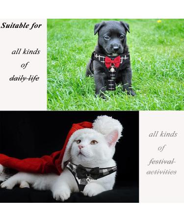 BLUWTE Escape Proof Cat Harness and Leash Set - Breathable Adjustable Mesh Vest for Puppy, Cat, and Rabbit XS Black-White - Buy Online on GoSupps.com