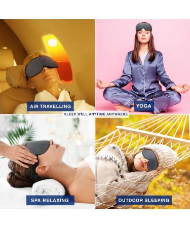 Premium Grey 100% Blackout Sleep Mask for Women & Men | Adjustable Strap | Zero Pressure 3D Eye Mask | Travel Essential - Buy Online on GoSupps.com