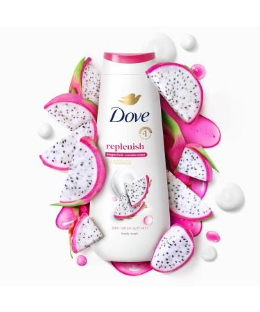 Dove Body Wash 4 Count for 24hr Lotion-Soft Skin Replenish Dragon Fruit and Coconut Cream Moisturizing Skin Cleanser with No Sulfates No Parabens - Buy Online on GoSupps.com