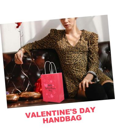 COOLHIYA 10pcs Valentine's Day Tote Reusable Gift Valentines Heart Design Bags Valentine Gift Bags Valentines Bags Valentines Day Gift Bags Candy Bags Delicate Decorations Paper Child 1 count (Pack of 1) As Shown 1 - Buy Online on GoSupps.com