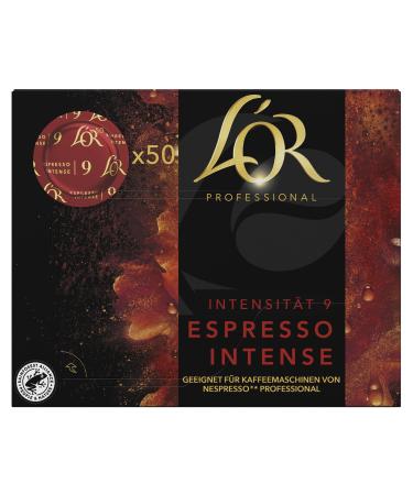 L'OR Supr me Espresso Intense 9 coffee capsules Nespresso * Pro compatible (50 coffee pods) chocolaty intensity 9/10