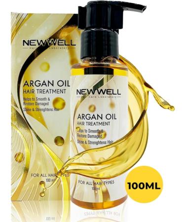 NEWELL Argan Oil for Hair Shine Strength & Suppleness Reduces Hair Breakage Vegan & Cruelty-Free Intensive Care for All Hair Types - Buy Online on GoSupps.com