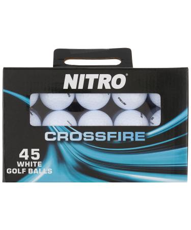 Nitro Golf Crossfire 45 Ball Pack Golf Balls, White
