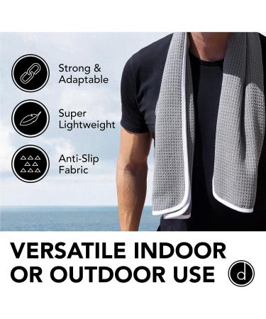 Fitness Gym Towels (2 Pack) for Workout & Sports - Soft, Lightweight & Quick-Drying - Odor-Free - by Desired Body White - Buy Online on GoSupps.com