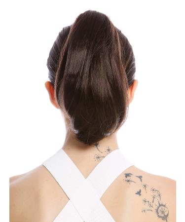 WIG ME UP - 622-V-6 hairpiece braid ponytail short straight but voluminous brown chocolate brown 25 cm