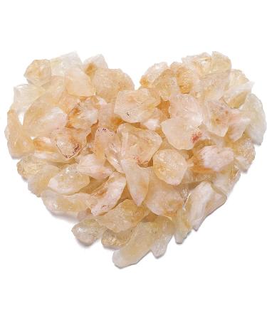 Jovivi Bulk Natural Citrine Healing Crystals Rough Stones - 0.5 lb | Raw Rock Crystals for Tumbling, Cabbing, Decoration | Wicca & Reiki - Buy Online on GoSupps.com