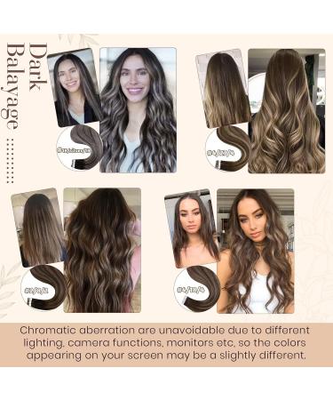 Buy Hetto Balayage Real Hair Tape-In Extensions #4/27/4 | 35cm Chocolate Brown to Caramel Blonde | Remy Hair 50g - Buy Online on GoSupps.com