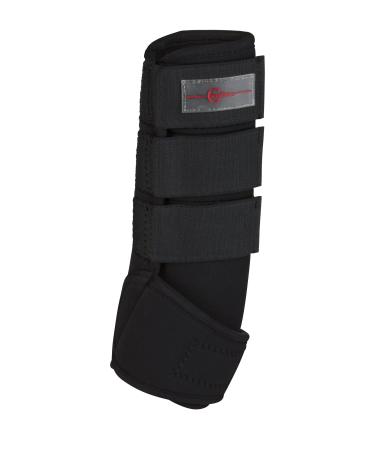 Kerbl 320132 Fetlock boots synthetic rubber thoroughbred set of 4 black