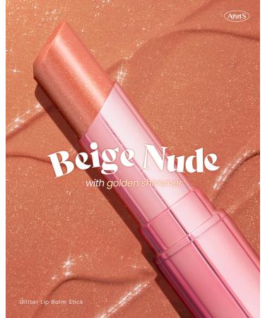 AMTS Tinted Lip Balm-Slip | Hydrating Glitter Lipstick | Pearl Shimmering Daily Lip Makeup for Dry, Cracked, Chapped Lips - Korean Beauty Moisture Lip Tint - Buy Online on GoSupps.com
