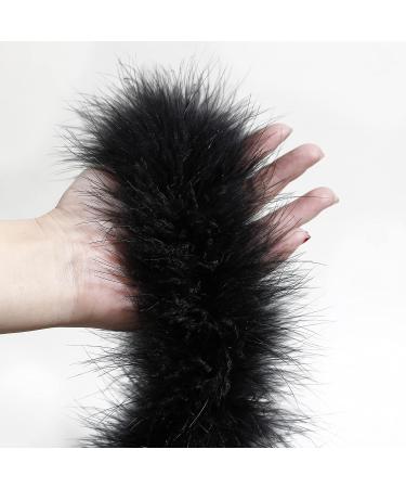 Holmgren Black Marabou Feather Boa - 2 Pcs 25g 2 Yards for Party, Wedding, Halloween Decoration - Buy Online on GoSupps.com