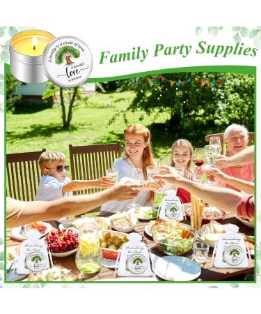 12 Set Family Reunion Party Favors - Family Tree Candle Gifts & Organza Bags for Family Gathering Souvenirs - Buy Online on GoSupps.com
