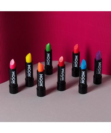 Moon Glow 5g Neon UV Glitter Lipstick Set of 8 - Radiant Under Blacklights - International Shipping Available - Buy Online on GoSupps.com