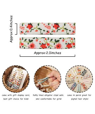 20Pcs Flower Fabric Hair Clips for Girls & Women - Handmade Barrettes by Fancy Clouds - Buy Online on GoSupps.com