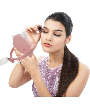 Touch-Screen Vanity Mirror with Lights & Desk Mirror Lights, Portable HD Cosmetic Lighted Mirror - Pink - Buy Online on GoSupps.com