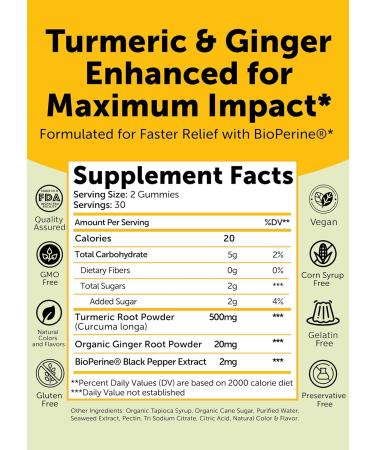 Lunakai USA Made Turmeric & Ginger + CoQ10 200mg Gummies Bundle Naturally Flavored Non-GMO 60ct Each - Buy Online on GoSupps.com