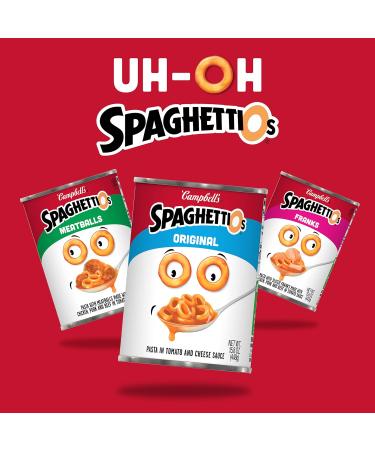 SpaghettiOs Canned Pasta with Franks 15.6 OZ, Pack of 12 - Perfect Snack for Kids and Adults - Buy Online on GoSupps.com