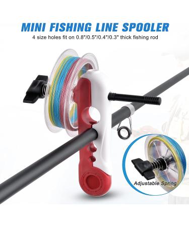 Mini Fishing Line Spooler Portable Winder for Spinning and Baitcast Reels - Red/White - Buy Online on GoSupps.com