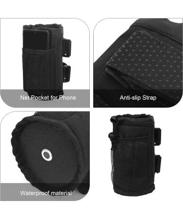 Suranew Bike Cup Holder - 2 Pack Universal Drink Holders for Stroller, Wheelchair, Golf Cart, Beach - with Net Pocket and Drawstring - Buy Online on GoSupps.com