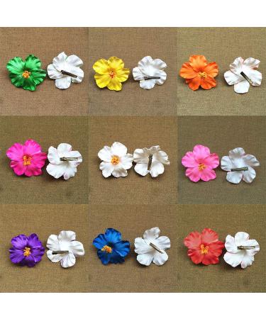 LEORX 6pcs Hibiscus Flower Hair Clip Set - Hawaiian Floral Hair Accessories for Wedding & Festival - Buy Online on GoSupps.com