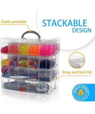 Stackable Storage Container 4-Tier 40 Comprt - Craft Storage Organizer for Beads, Art Supplies, Ribbons, and Sewing - Bins & Things - Buy Online on GoSupps.com