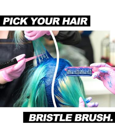 Qufiiry 3 Pcs Slick Back Hair Brush Set - Women's Teasing & Edges Brush for Salon Slicking - Pink - Buy Online on GoSupps.com