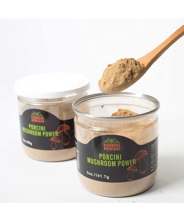 Dried Porcini Mushroom Powder - 5 oz | Vigorous Mountains | Premium Quality - Buy Online on GoSupps.com