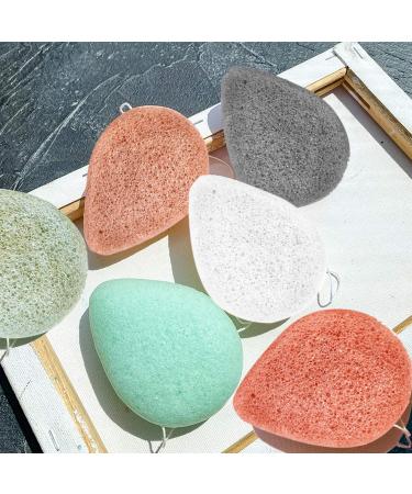 SourceTon Konjac Facial Sponges - 6 Color Pack for Gentle Cleansing & Exfoliation | International Shipping Available - Buy Online on GoSupps.com